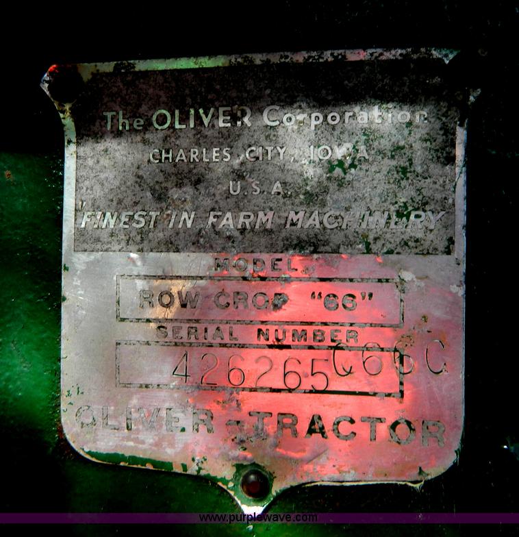 image for item AZ9107 1951 Oliver 66 row crop tractor