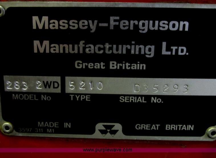 image for item G9187 1995 Massey-Ferguson 283 tractor
