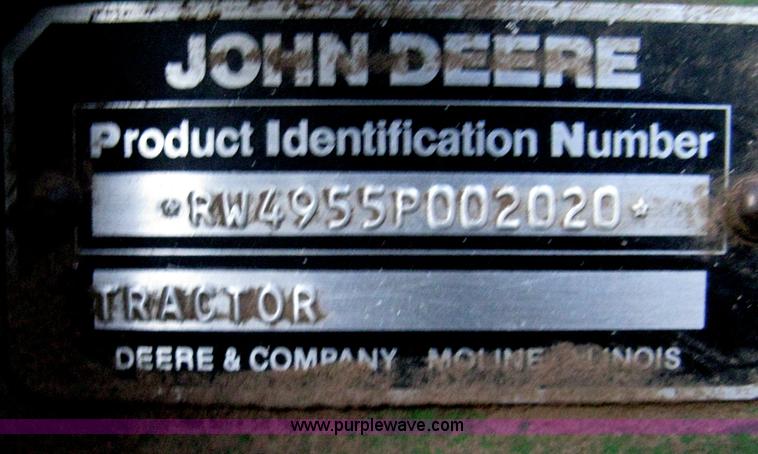 image for item H4272 1989 John Deere 4955 MFWD tractor