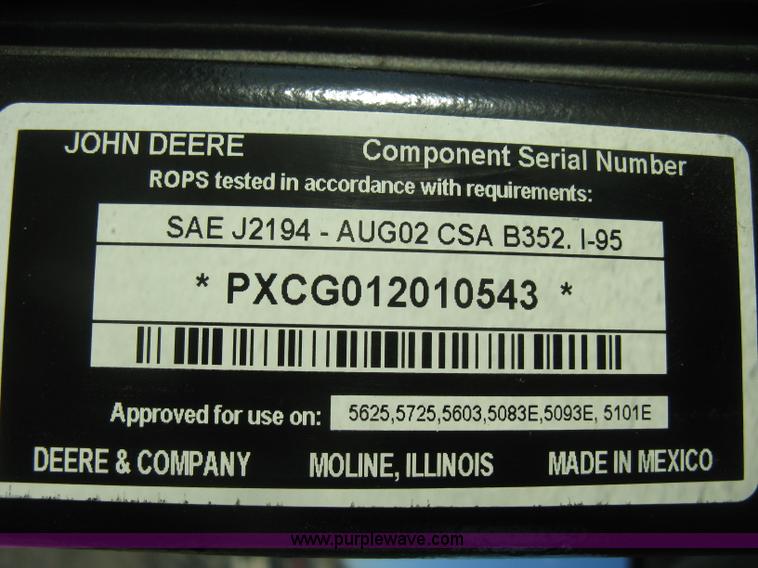image for item H4335 2009 John Deere 5083E Limited MFWD tractor