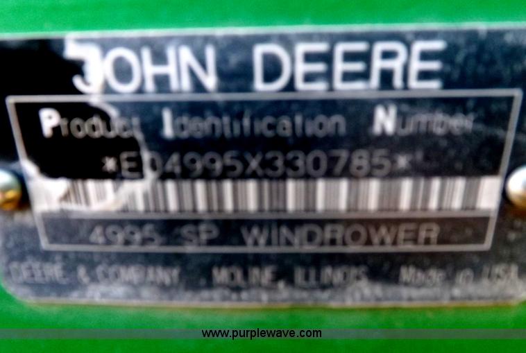 image for item I9238 2007 John Deere 4995 swather