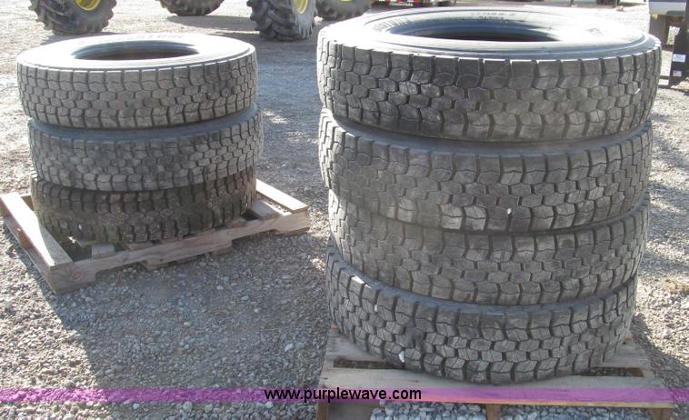 image for item Z9728 (7) M&S recapped 11R22.5 tires