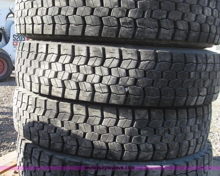 image for item Z9728 (7) M&S recapped 11R22.5 tires