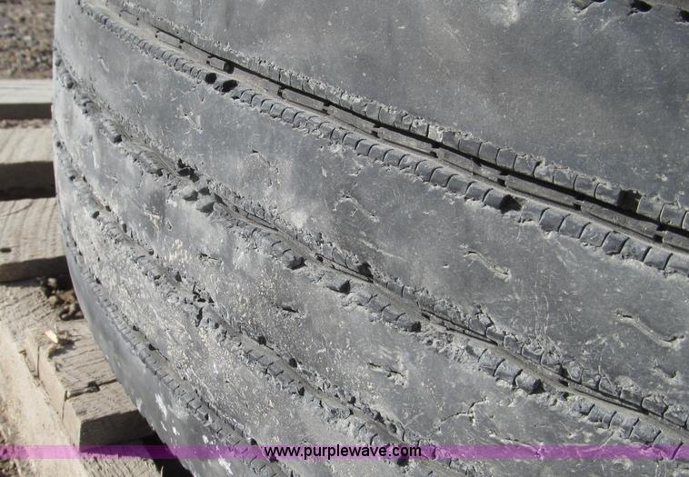 image for item Z9730 (2) Dunlop 11R24.5 steer axle tires