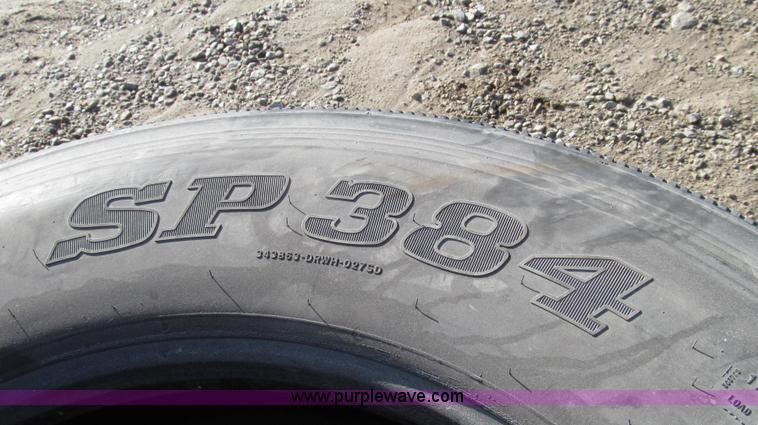 image for item Z9730 (2) Dunlop 11R24.5 steer axle tires