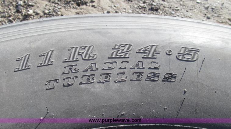 image for item Z9730 (2) Dunlop 11R24.5 steer axle tires
