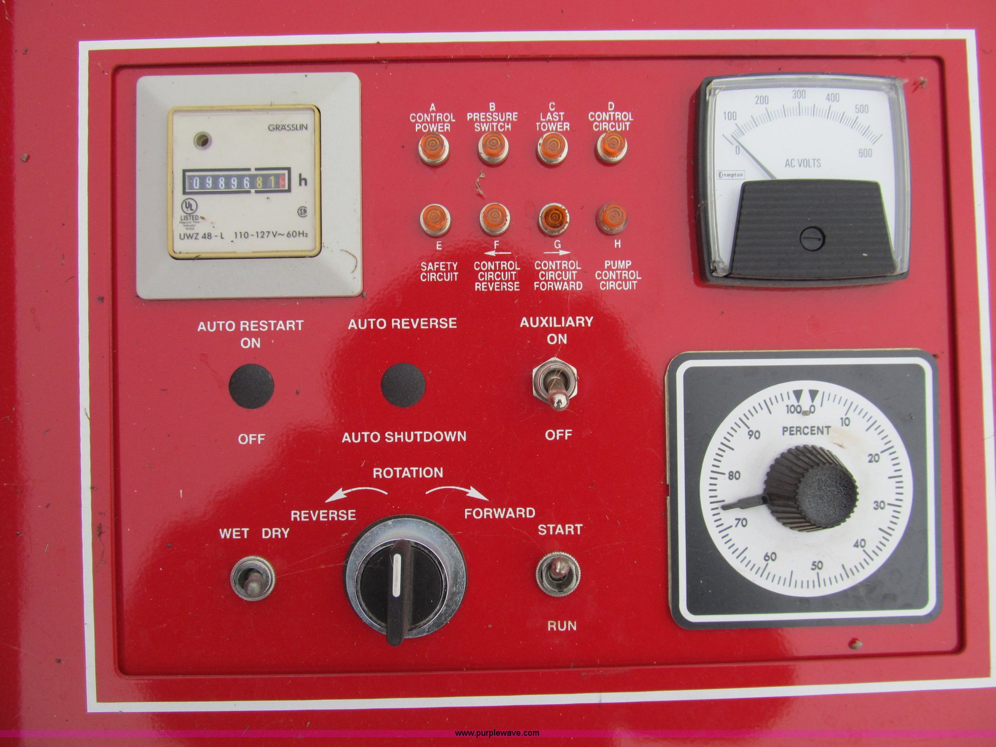 Zimmatic automated irrigation system control box in Nickerson, KS