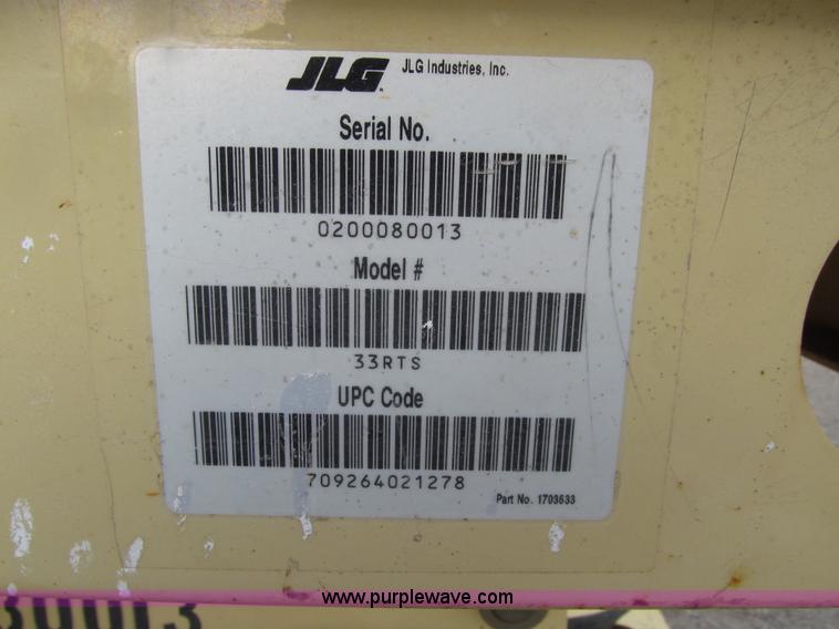 image for item E4639 2000 JLG 33RTS scissor lift