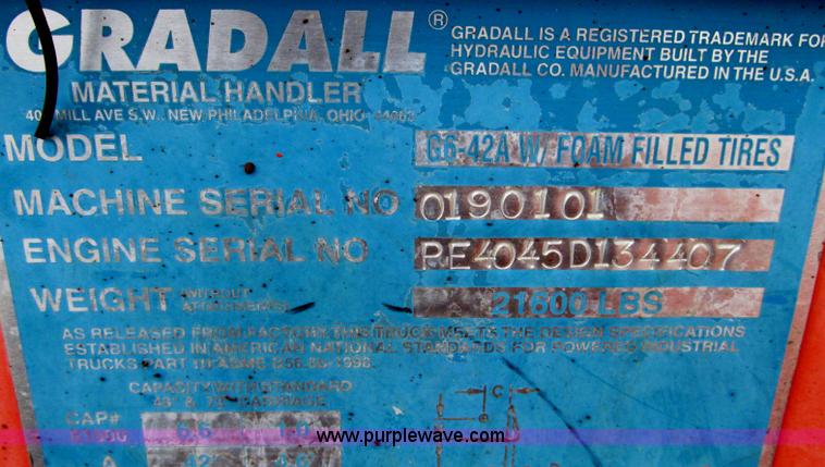 image for item E5230 2003 JLG G6-42A Gradall rough terrain telehandler