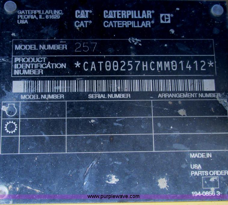 image for item E5232 2003 Caterpillar 257 track skid steer