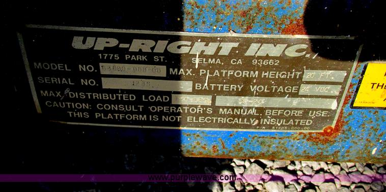 image for item F5457 SL-20 63000 upright scissor lift