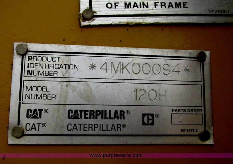 image for item F5459 1995 Caterpillar 120H articulated motor grader