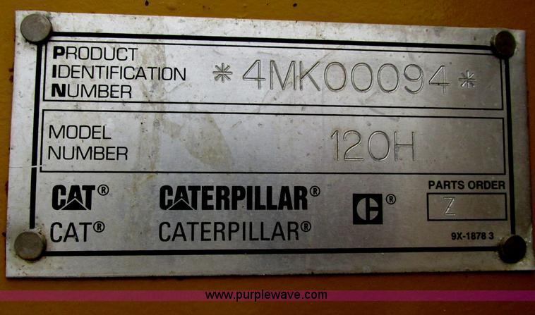 image for item F5459 1995 Caterpillar 120H articulated motor grader