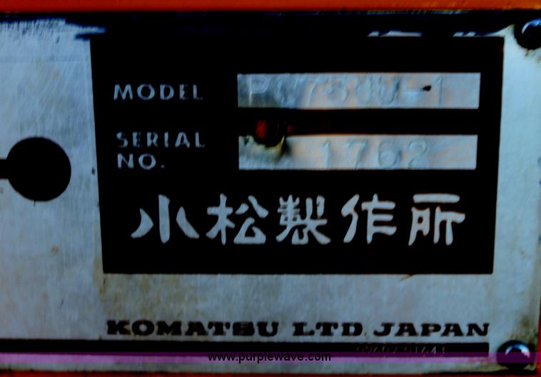 image for item G4448 Komatsu PC75UU mini excavator