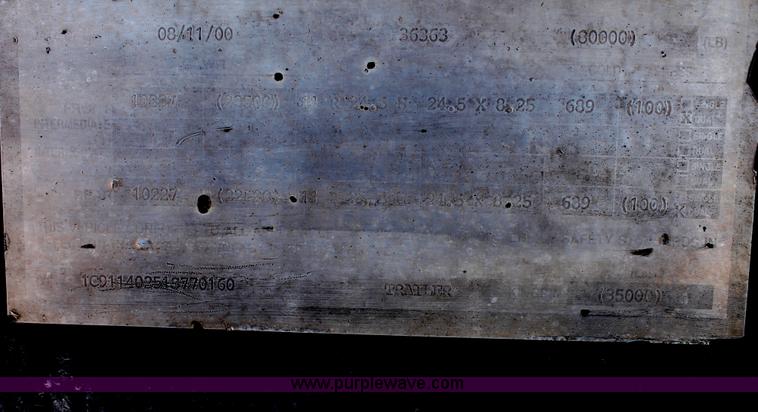 image for item G5831 2001 CTS belly dump trailer