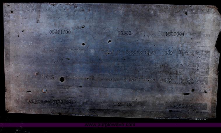 image for item G5831 2001 CTS belly dump trailer