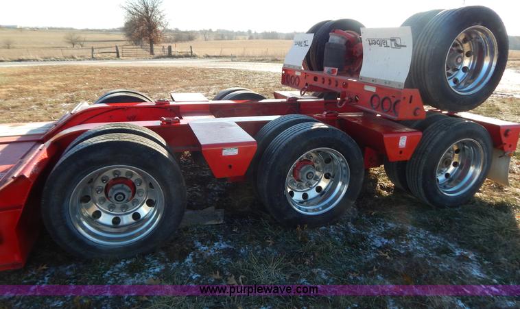 image for item H3920 1999 Talbert triple axle lowboy trailer with stinger