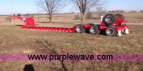 image for item H3920 1999 Talbert triple axle lowboy trailer with stinger