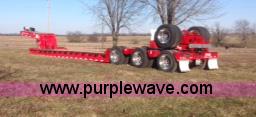 image for item H3920 1999 Talbert triple axle lowboy trailer with stinger