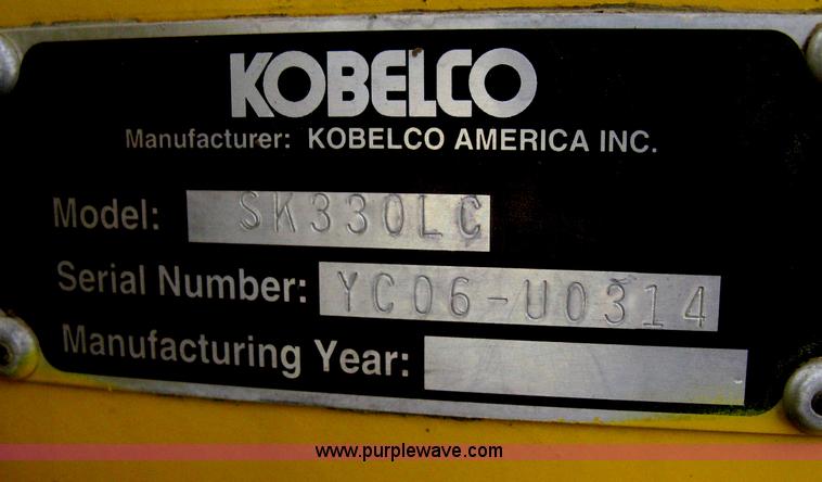 image for item H4319 2001 Kobelco SK330LC Dynamic Acera excavator
