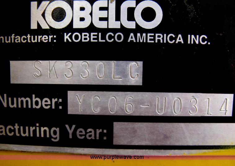 image for item H4319 2001 Kobelco SK330LC Dynamic Acera excavator