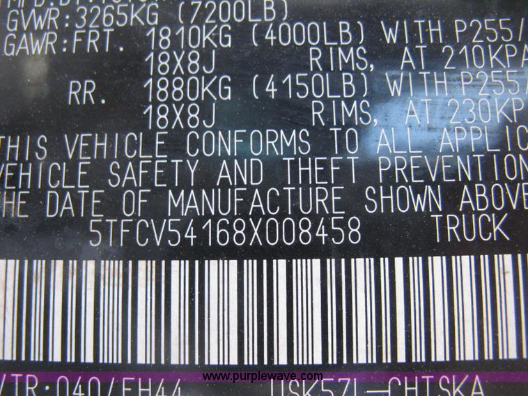 image for item H4320 2008 Toyota Tundra SR5 Double Cab pickup truck