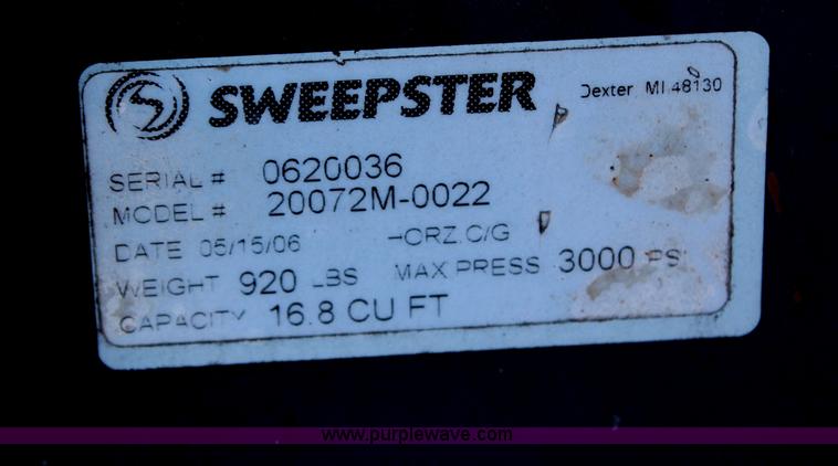 image for item H6825 Sweepster 20072M-0022 72" skid steer broom