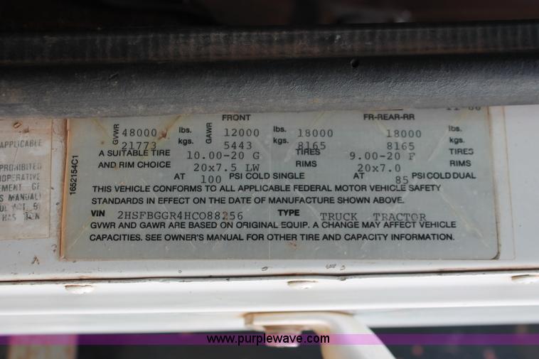 image for item H8388 1987 International F9370 triple axle dump truck