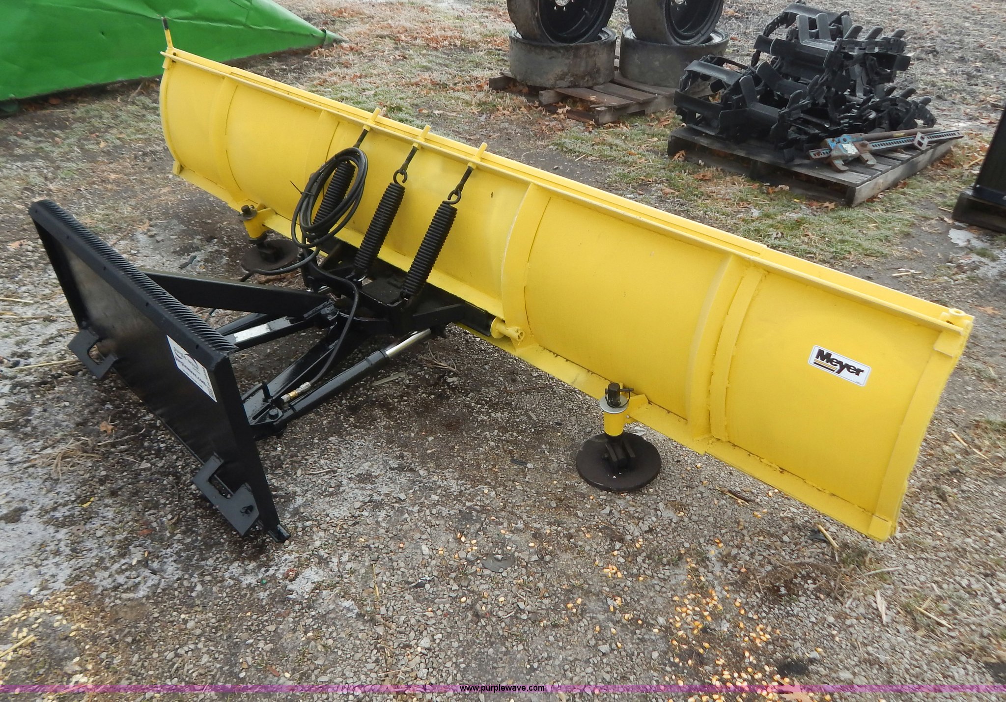 Meyer 10' snow plow blade skid steer attachment in Hardin, MO Item