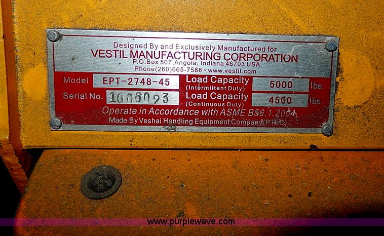 image for item AP9769 Vestil EPT-2748-45 electric pallet forklift