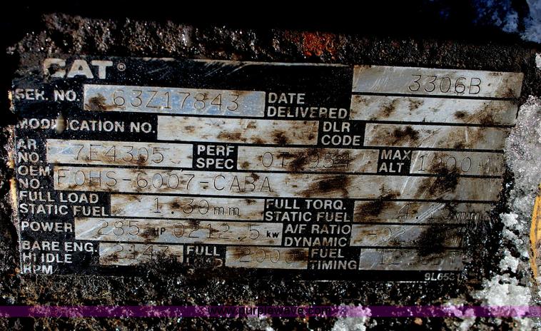 image for item AU9837 Caterpillar 3306B six cylinder turbo diesel engine