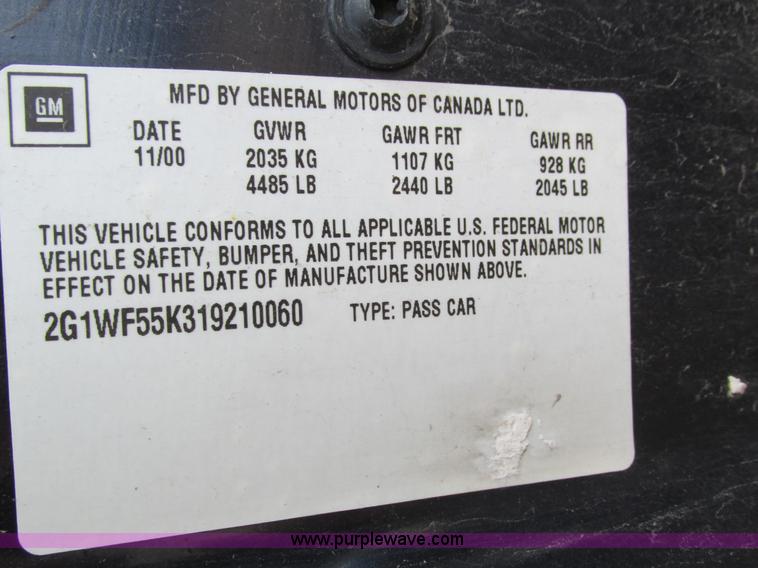 image for item I4209 2001 Chevrolet Impala