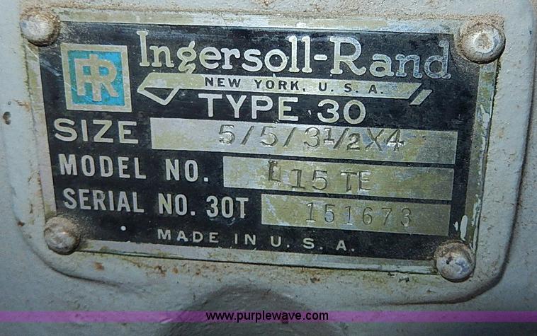 image for item I9454 1955 Ingersoll Rand air compressor