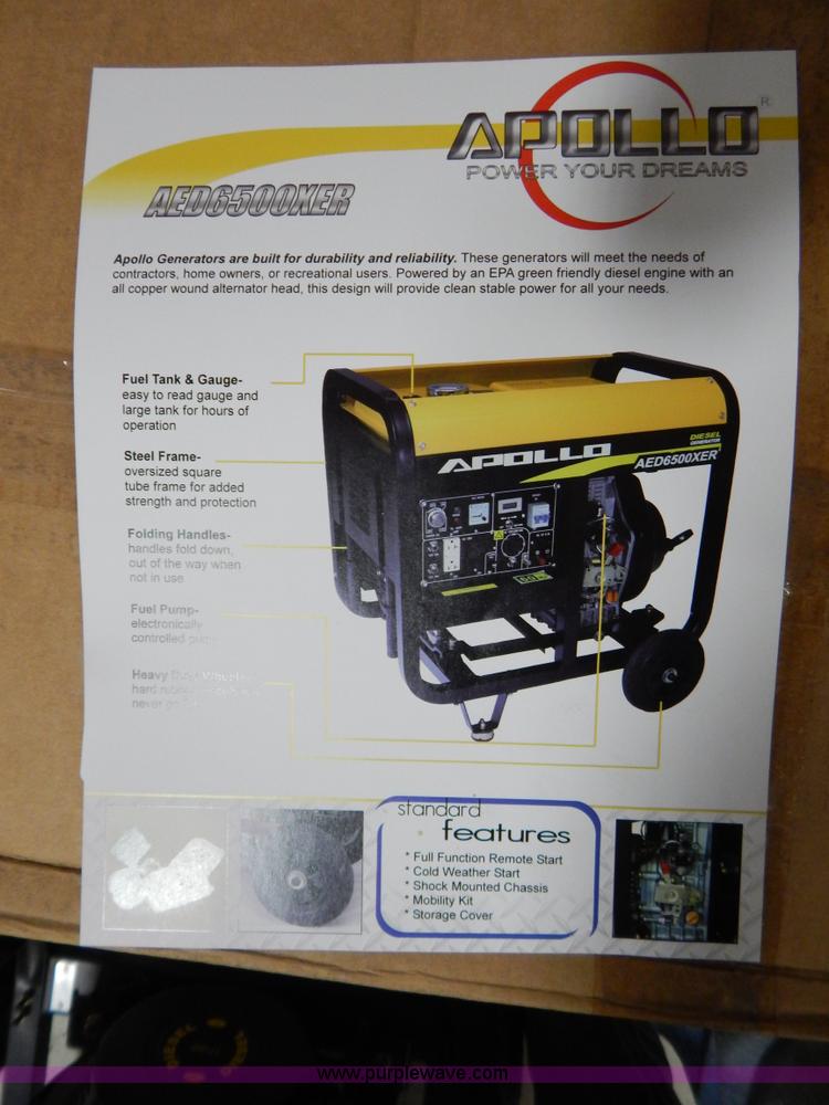 image for item AO9198 Apollo AED6500XE generator
