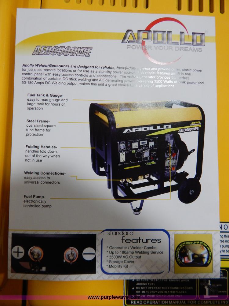 image for item AO9204 Apollo AED6500WE welder generator
