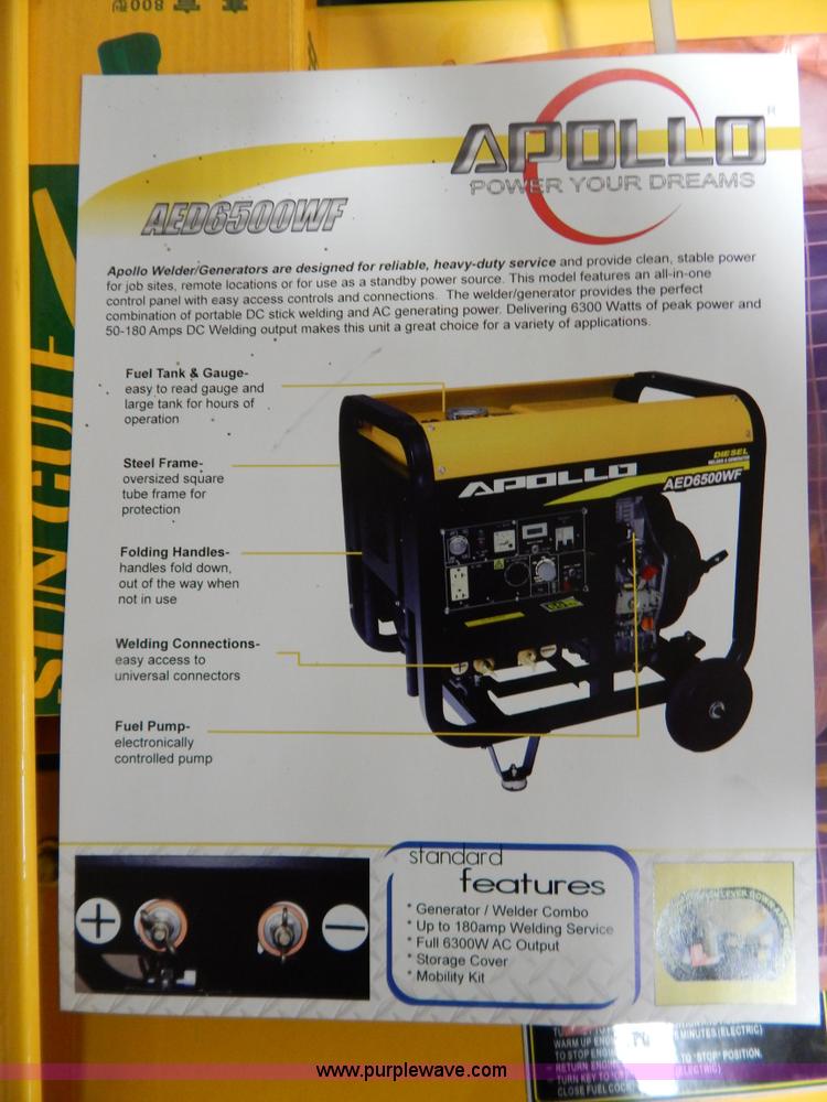 image for item AO9206 Apollo AED6500WF welder generator