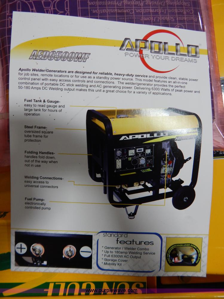 image for item AO9207 Apollo AED6500WF welder generator