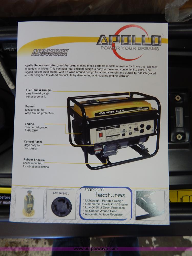 image for item AO9230 Apollo AEG4000X generator