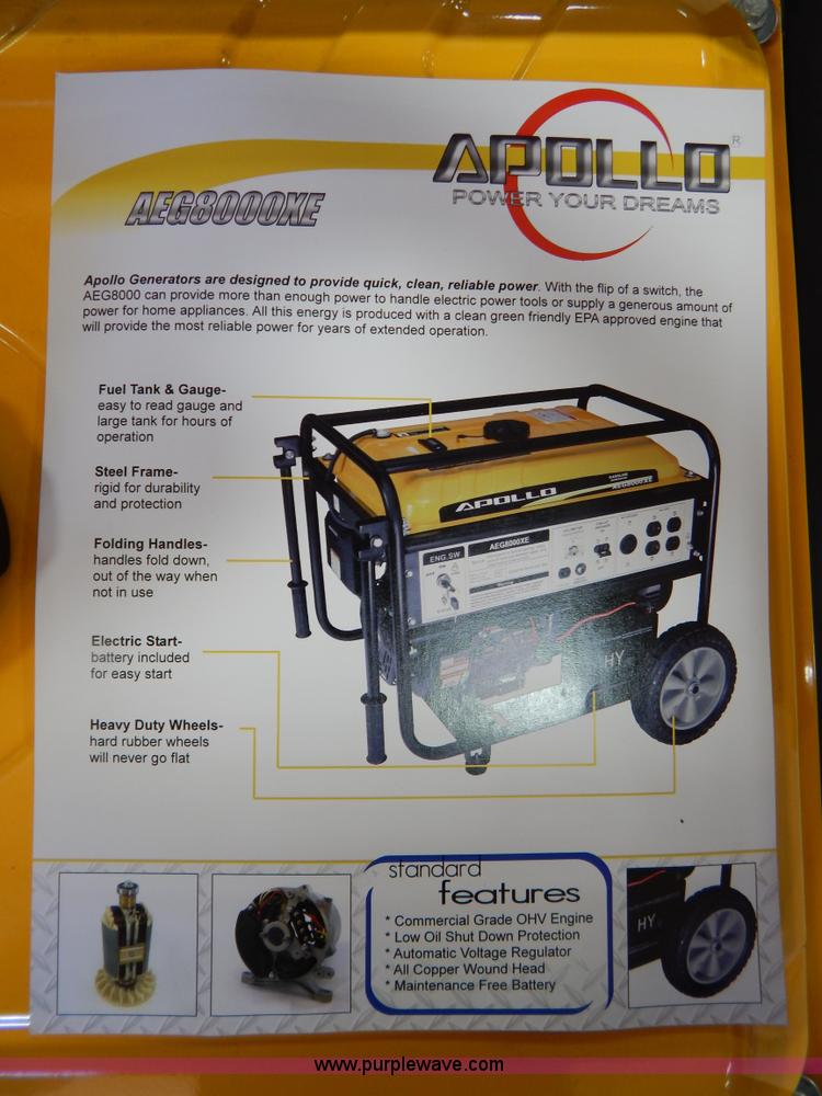 image for item AO9236 Apollo AEG8000XE generator