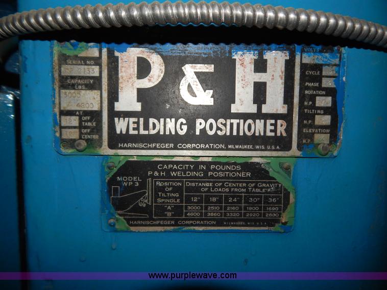 image for item H3893 P&H welding positioner