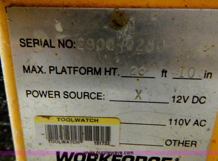 image for item H3895 Workforce 2900 XLT single man lift