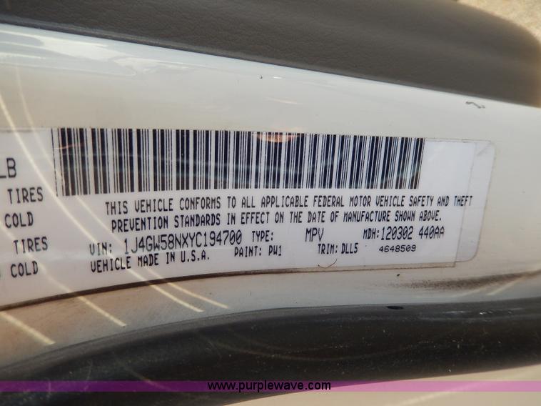 image for item H9632 2000 Jeep Grand Cherokee Limited SUV