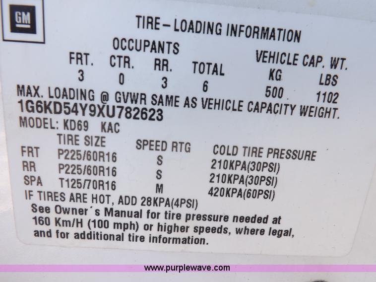 image for item I9243 1999 Cadillac DeVille