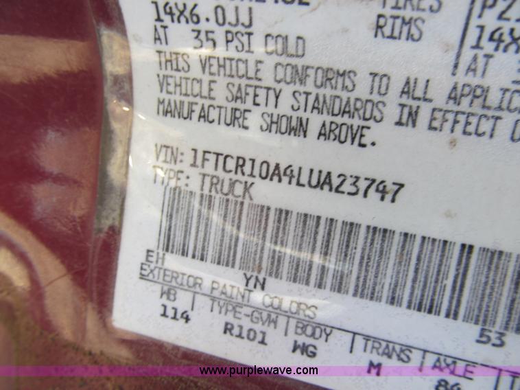 image for item G9711 1990 Ford Ranger pickup truck