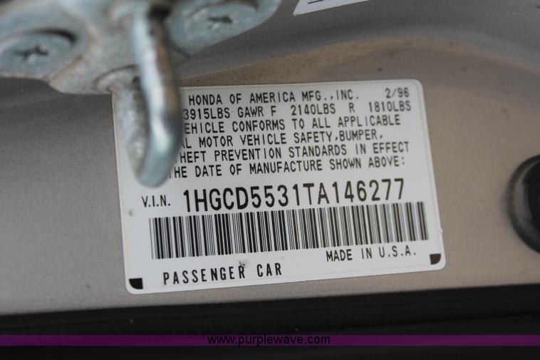 image for item H8329 1996 Honda Accord