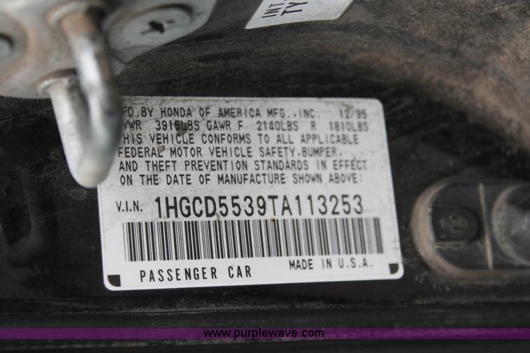 image for item H8336 1996 Honda Accord