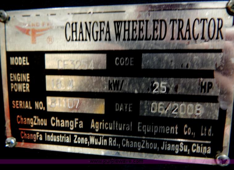 image for item AO9183 2008 Changfa/Apollo A2800 MFWD tractor