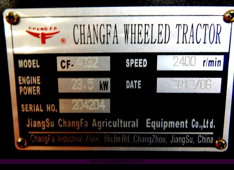 image for item AO9243 2012 Changfa 4032 MFWD tractor
