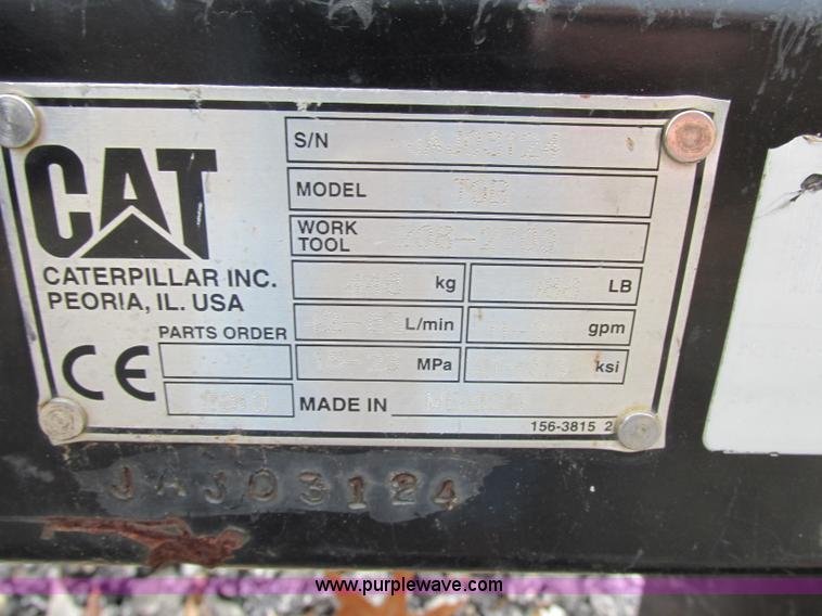 image for item F5484 2000 Caterpillar T9B skid steer trencher