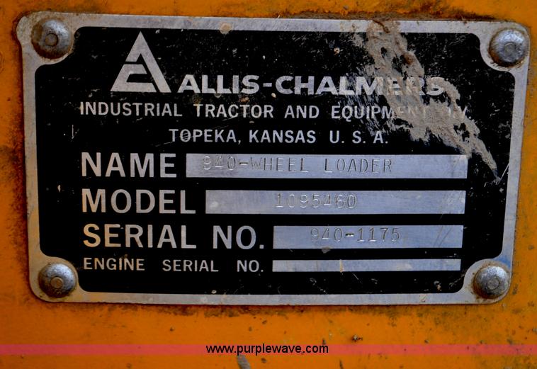 image for item G6346 Fiat-Allis 940 wheel loader